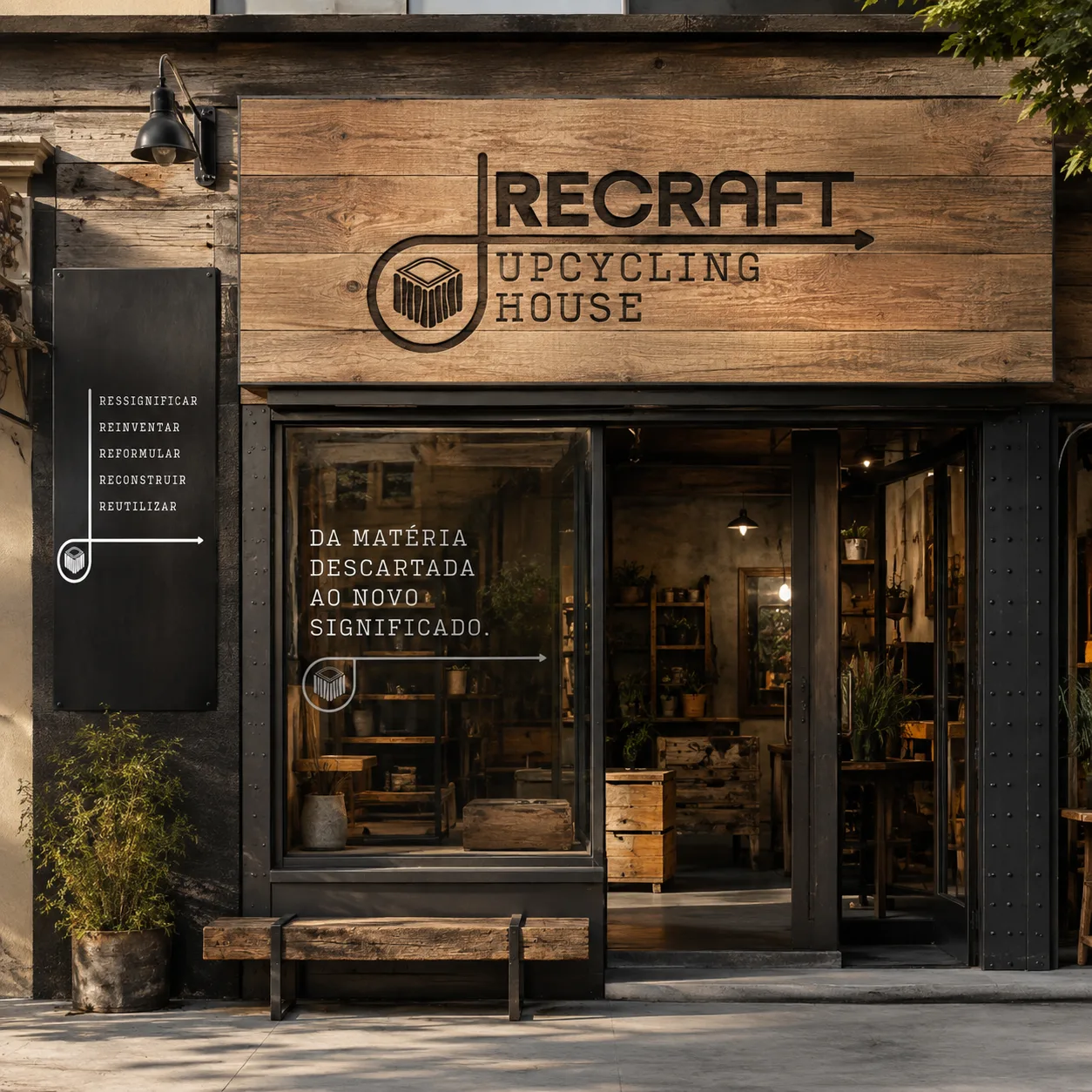 Aplicações da identidade visual Recraft